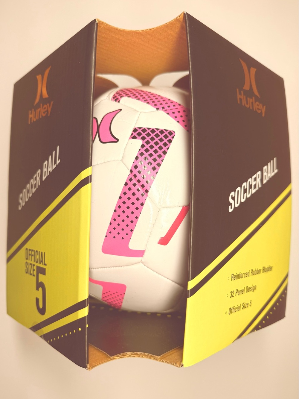 💐 Hurley Pink, White, and Black Soccer Ball